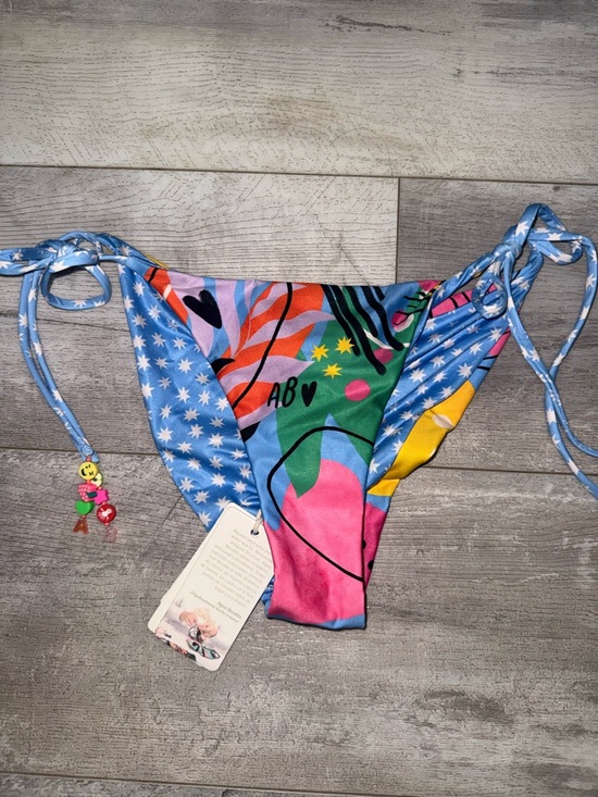 Agua Bendita Other - Agua Bendita Multicolor Tie-Side Bikini Bottom - Size Small NWT